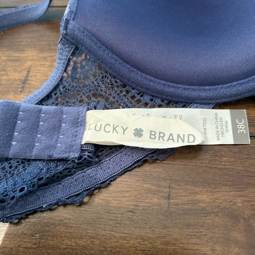 Lucky Brand Blue Bra Size 38C - EUC - Picture 6 of 11
